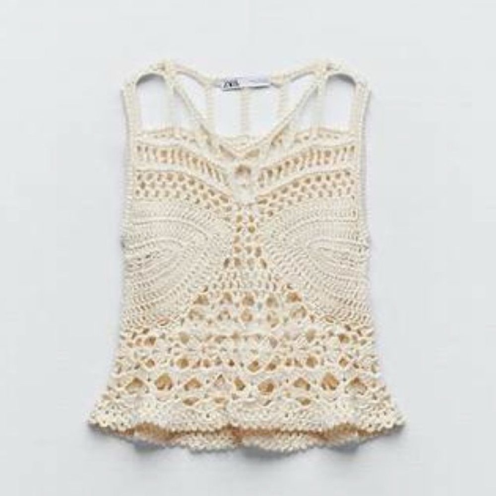 Zara limited edition crochet knit top 9598057712
